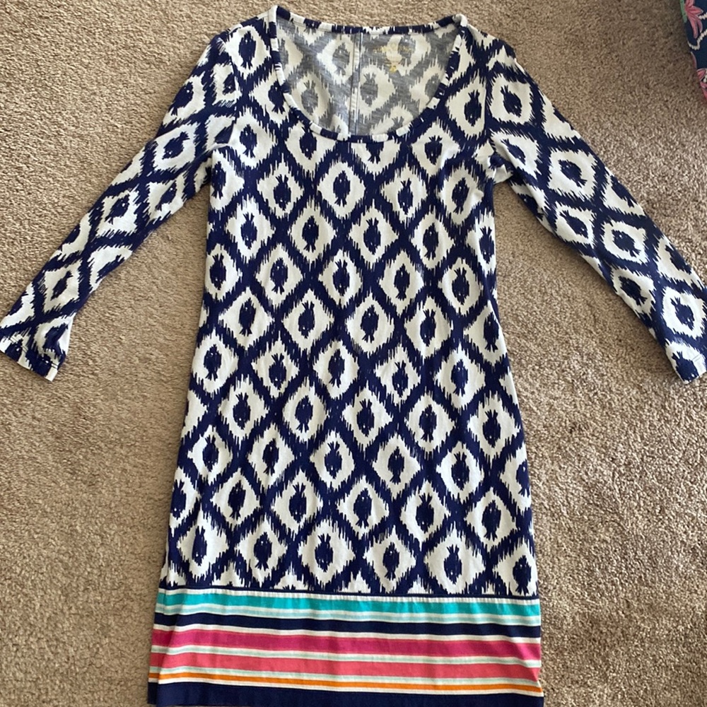 Lilly Pulitzer navy pattern dress